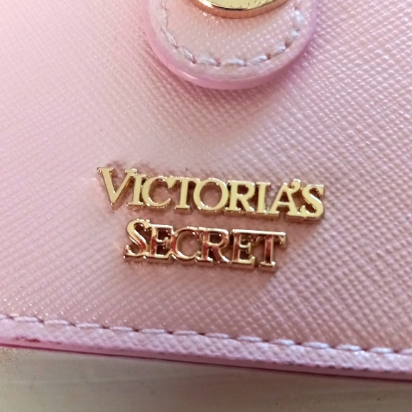 VS Victoria's Secret Credit Card Holder Snap Closure Pink Cute Logo NWOT - Picture 2 of 5